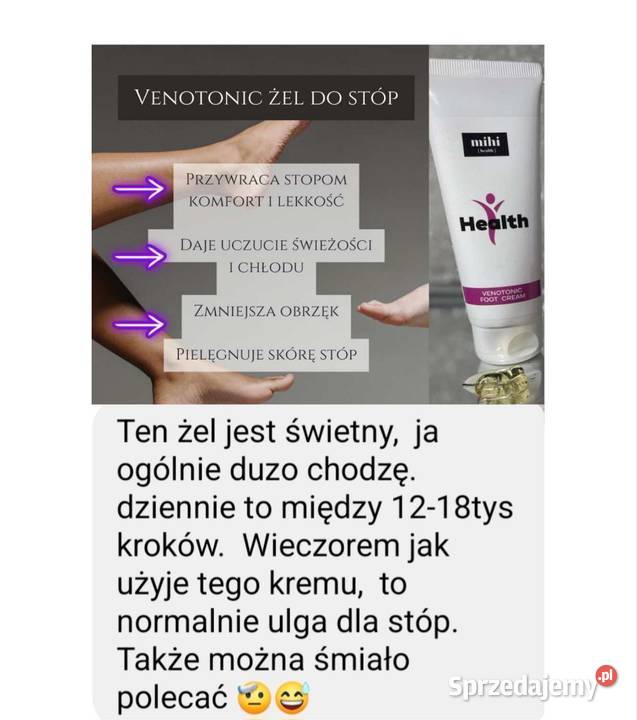 Venotonic żel chłodzący na zmęczone nogi żylaki podlaskie Hajnówka