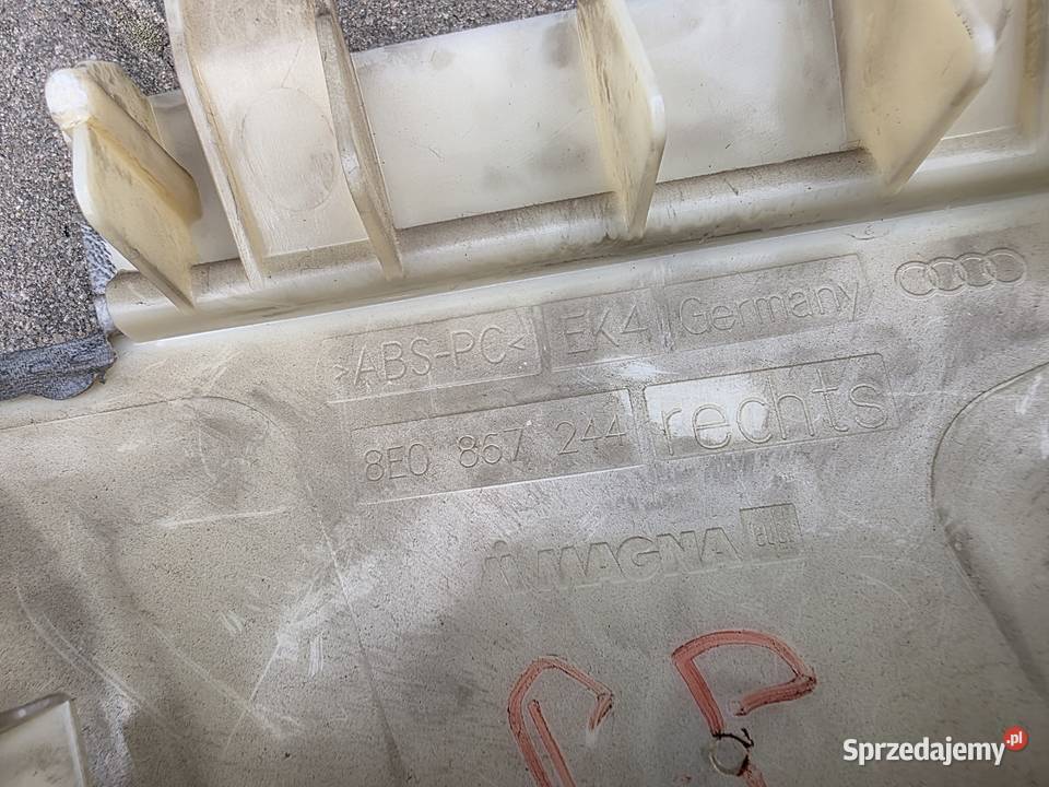 Listwa słupka prawa A4B6 8E0867244 Iława