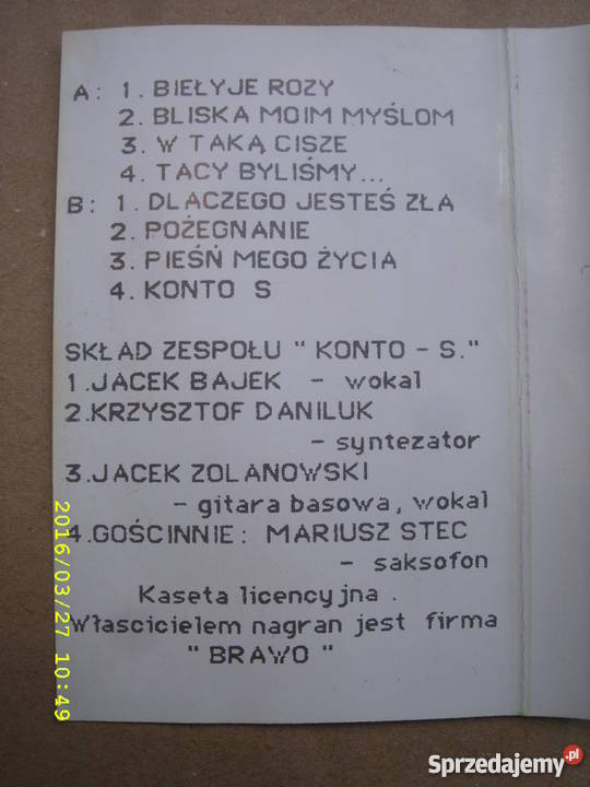 Disco polo kaseta TOP 1POLAND MUSIC VOL 3 Wołów sprzedam