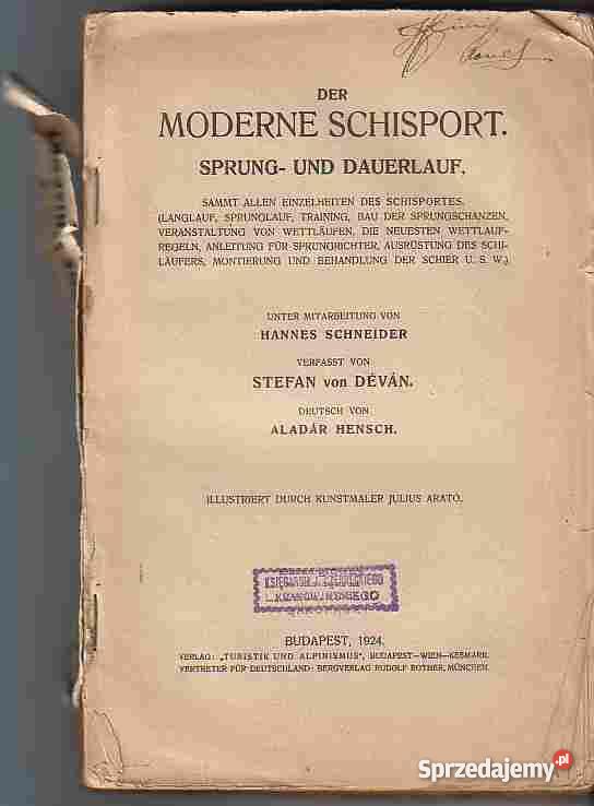 287 DER MODERNE SCHISPORT SPRUNG UND DAUERLAUF Pozostałe Czyrna sprzedam