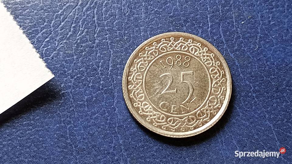 Stare monety 25 cent 1988 Surinam Lesko