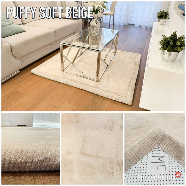 GRUBY DYWAN PUFFY SOFT KWADRAT 120X120 KREMOWY Lublin
