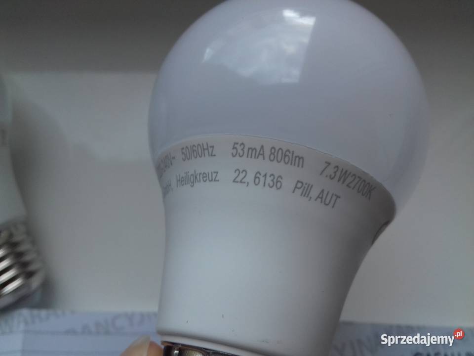2 żarówki LED E27 73W 2700K 806lm Casalux w Żarówki i świetlówki Bydgoszcz sprzedam