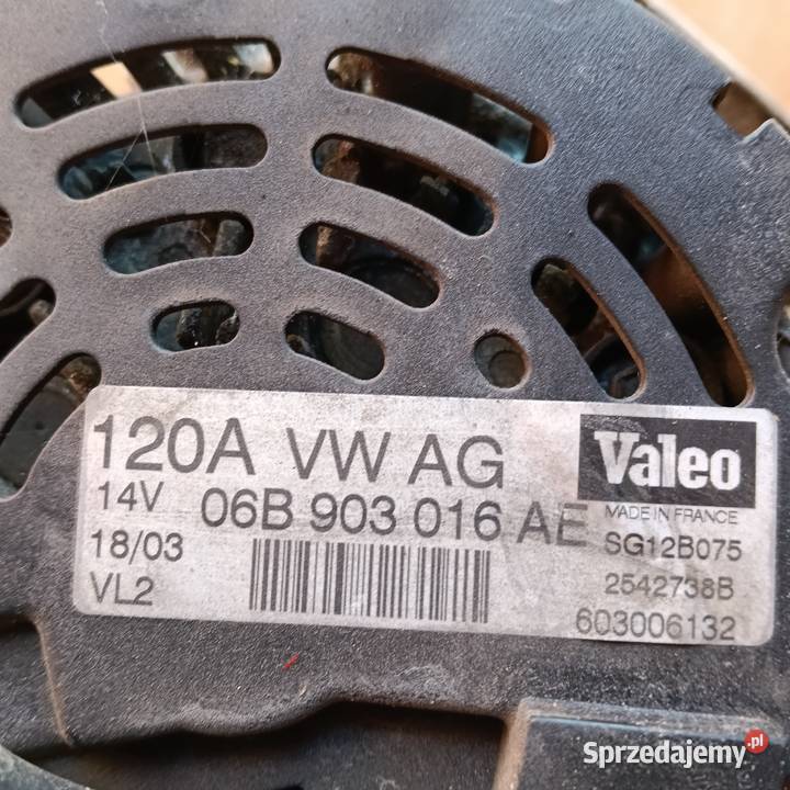 AUDI B620 FSIALTERNATOR 120A06B903016 AE Jastrzębia Góra sprzedam