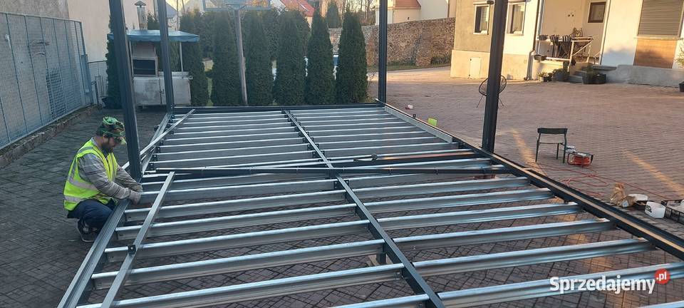 Konstrukcja wiaty 35 m2 wiata I ogrodowagarażowa Garaże i miejsca postojowe Nysa