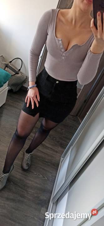 Czarna mini spódnica z wysokim stanem z Z wysokim stanem Warszawa