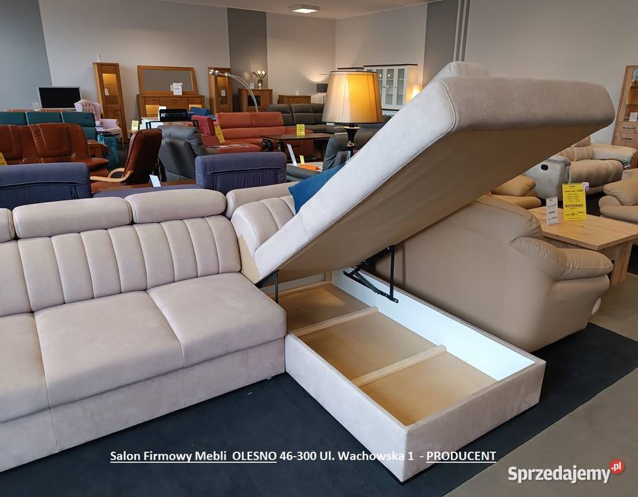 Narożnik CASTEL 190x275 Tkanina Zmywalna Do