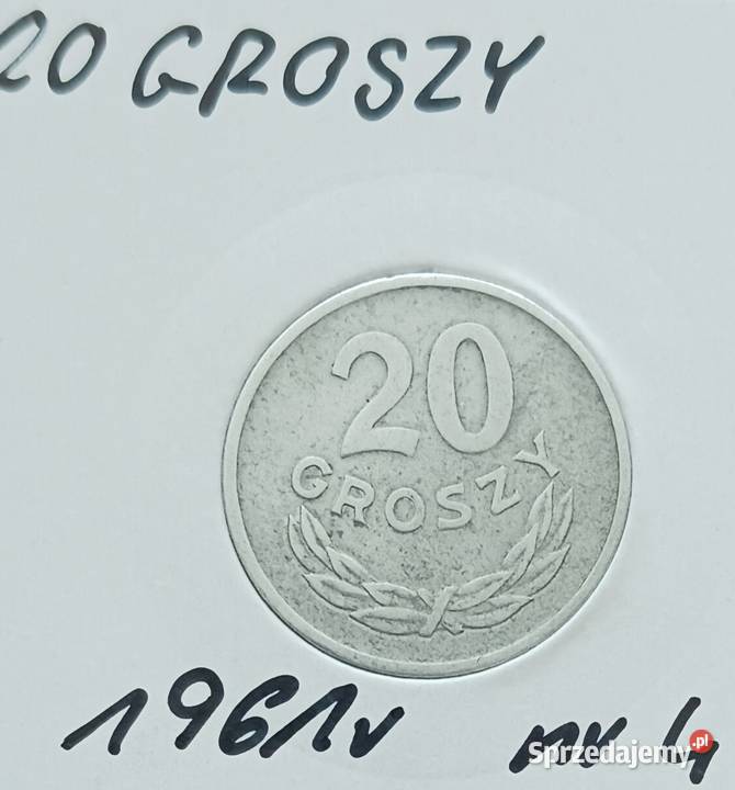 20 Groszy 1961 r 4 PRL Piękne wielkopolskie Konin
