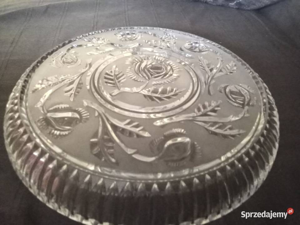Prl taca szkło osty oset Hortensja art deco Łódź