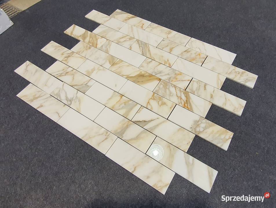 Mozaika Bianco Calacatta Gold Cegiełka poler sprzedam