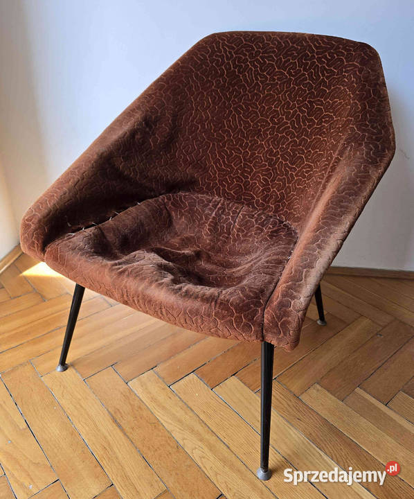 Fotel EWA PRL muszelka lata 60 klubowy vintage Kraków sprzedam