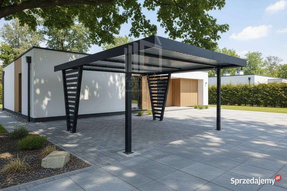 Carport V PREMIUM 48x5m Wypełnienie panelami łódzkie Sieradz sprzedam