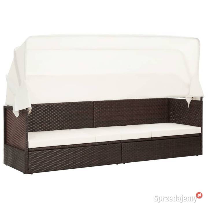 vidaXL Sofa ogrodowa z zadaszeniem polirattanowa Warszawa sprzedam