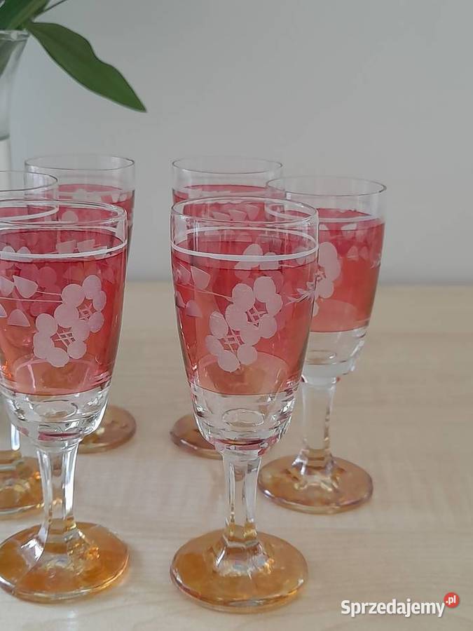 Kieliszki kryształowe Bohemia 6 z czasów PRLu