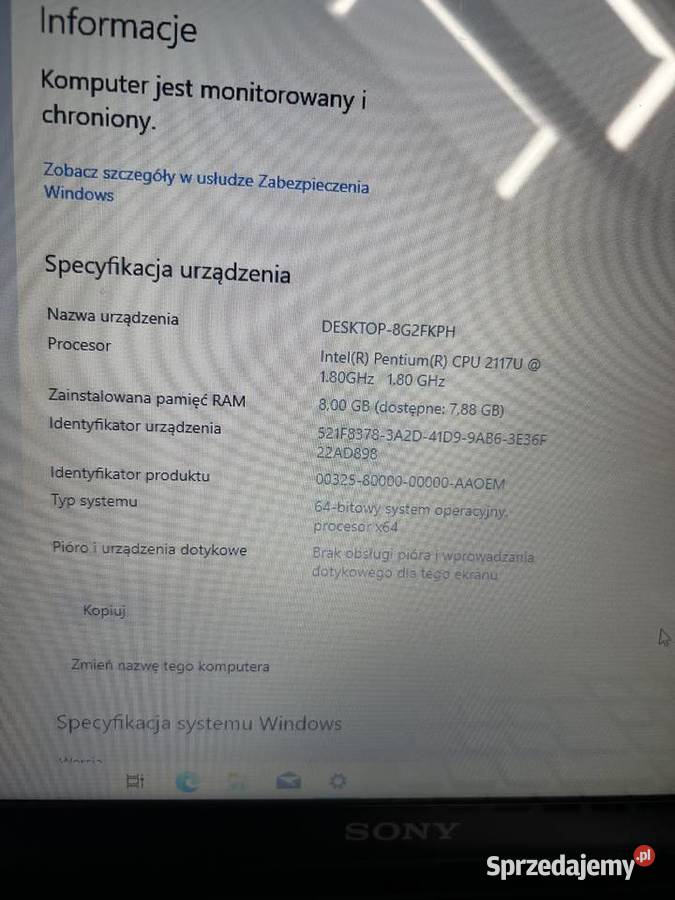 Sprzedam laptop Sony vaio lubelskie Lubartów