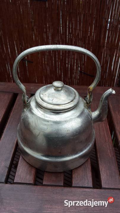 Stary czajnik aluminiowy retro PRL Warszawa
