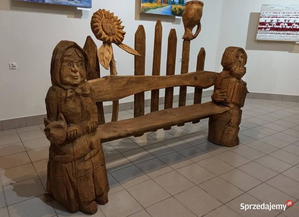 Ręcznie rzeźbiona ławka wyjątkowe połączenie Warszawa