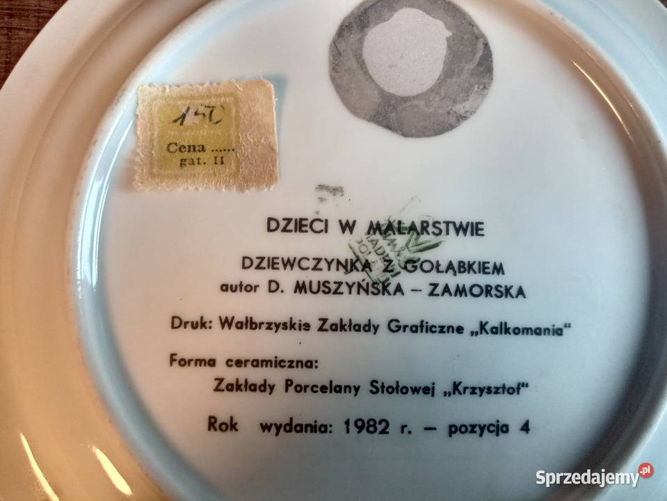 Talerz Dzieci w malarstwie Dziewczynka z Kamienna Góra