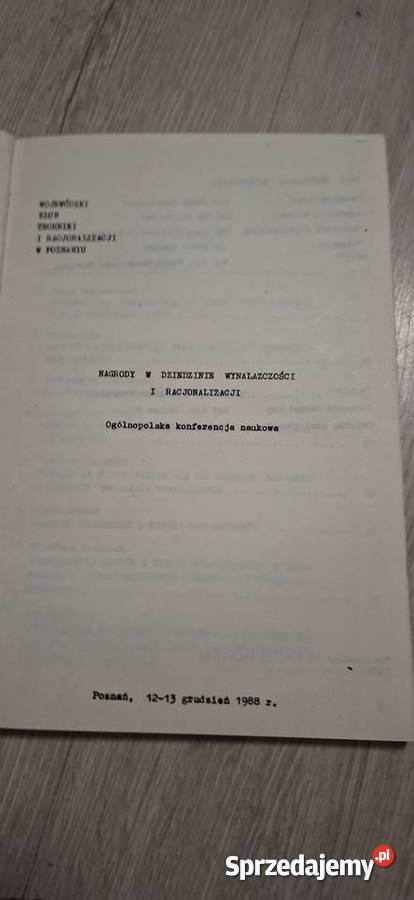 Unikat Nagrody w dziedzinie wynalazczości i Antykwariat Piła