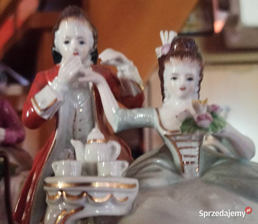 Figurka porcelanowa Pary dworskiej Całuję Rączki pomorskie Gdańsk