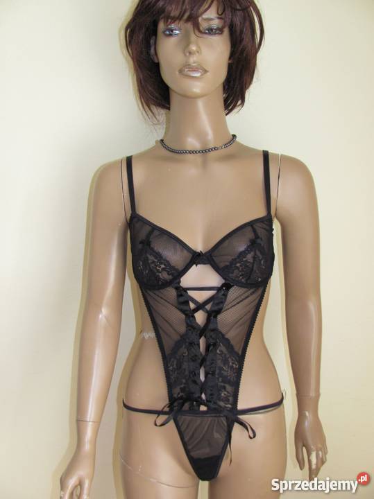 Seksowne koronkowe body czarnym kolorze r38