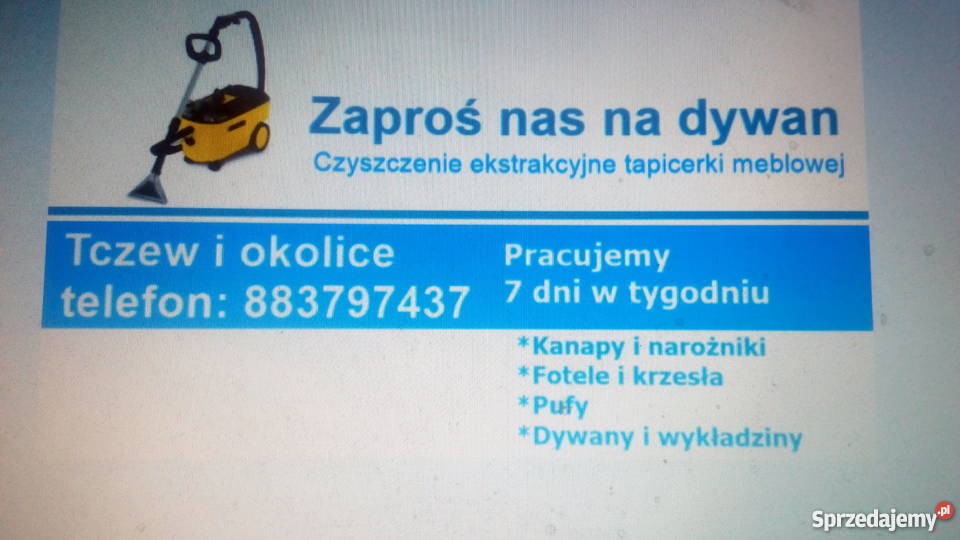 Pranie dywanow i tapicerki meblowej Tczew