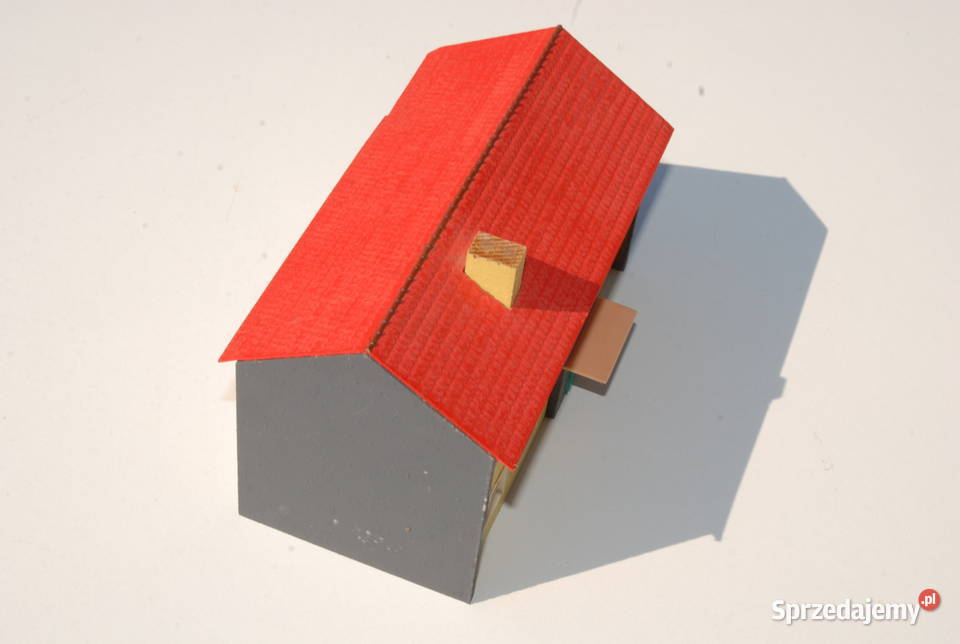 Stara zabawka model budynku domu blok kamienica Cieszyn