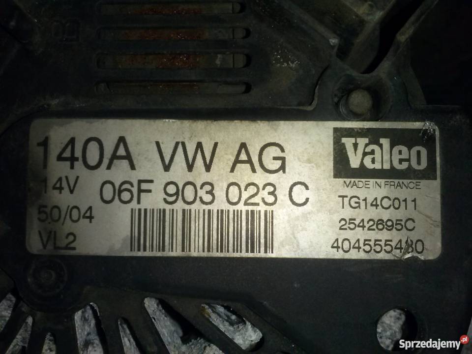 Alternator Volkswagen 06F903 023C Gorzów Wielkopolski sprzedam