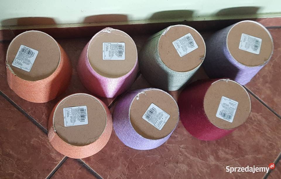 Jutowe kolorowe osłonki na doniczki sztukę Morąg