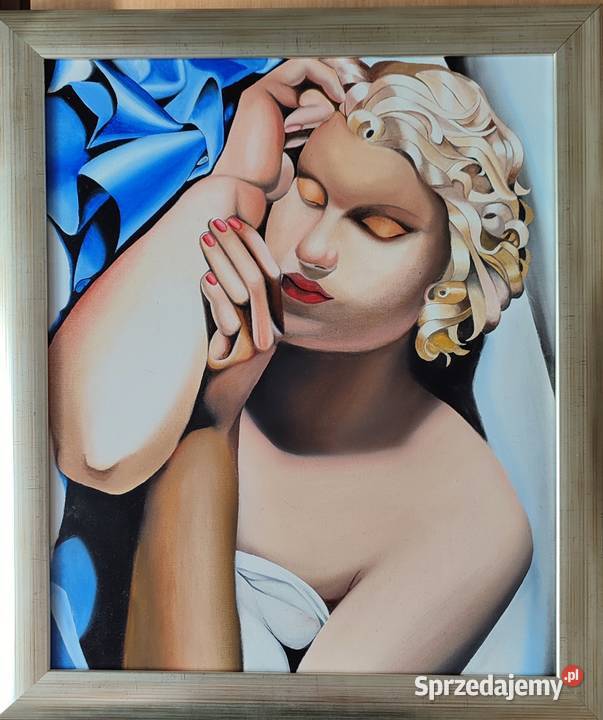 Kopia obrazu T Łempickiej Śpiąca dziewczyna