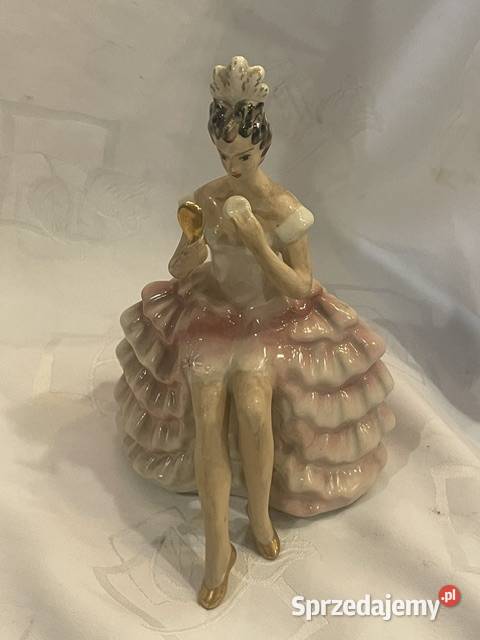 Porcelanowa figurka Dama z lusterkiem J Jezela małopolskie Kraków