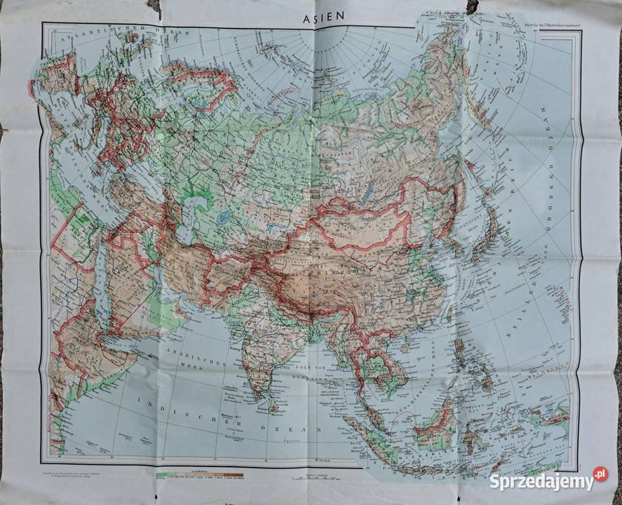 Asien Niemiecka wojskowa mapa Azji 1940