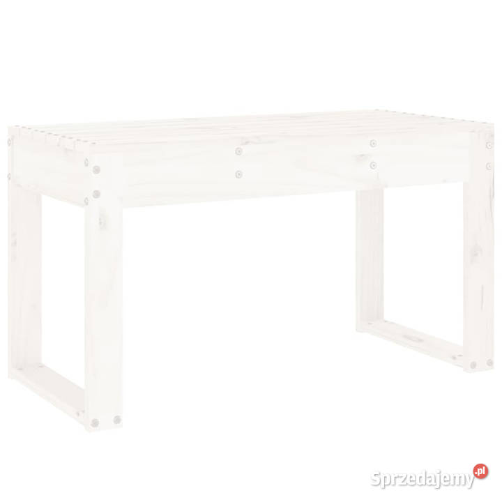 Ławka ogrodowa biała 80x38x45 lite drewno Warszawa