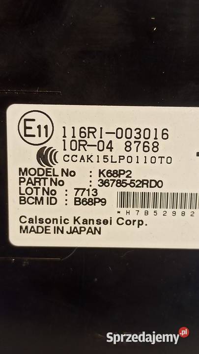 SUZUKI SWIFT MK8 MODUŁ KOMFORTU 3678552RD0 dolnośląskie