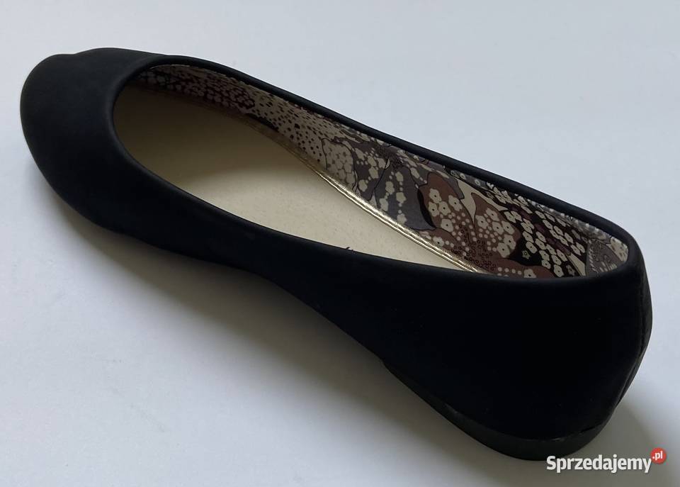 Czarne gładkie baleriny rozmiar 39 Żyrardów