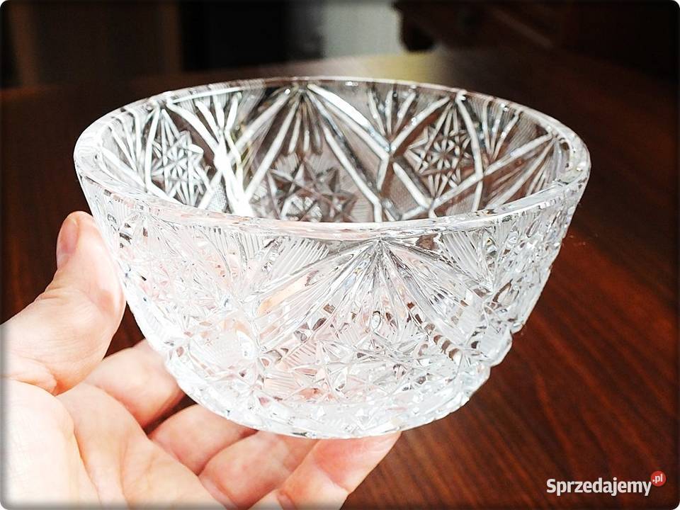 Cukiernica Bomboniera Kryształ z lat 6070tych Porcelana i szkło