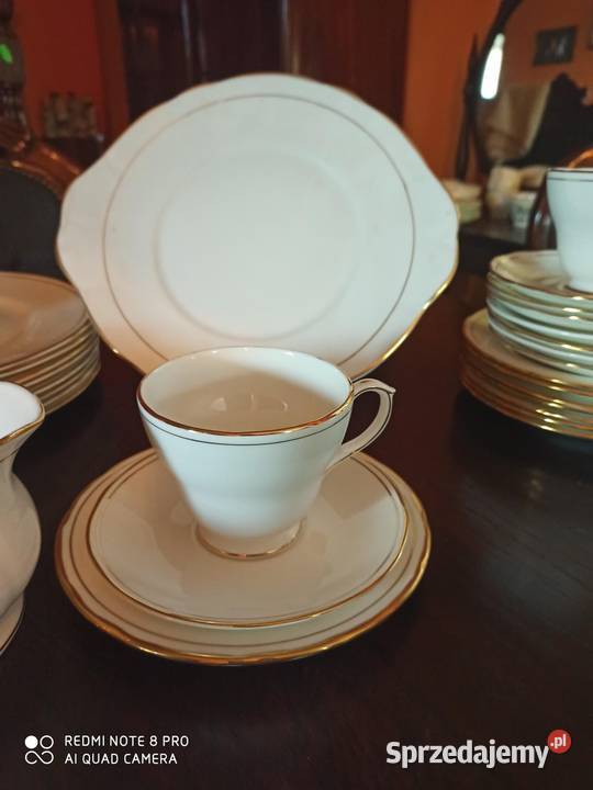 Patera Ascot DUCHESS England Biel ze złotem Gdańsk