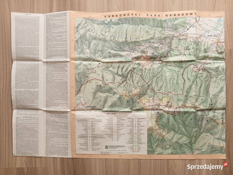 Karkonoski Park Narodowy Mapa Turystyczna Plan miękka małopolskie Kraków