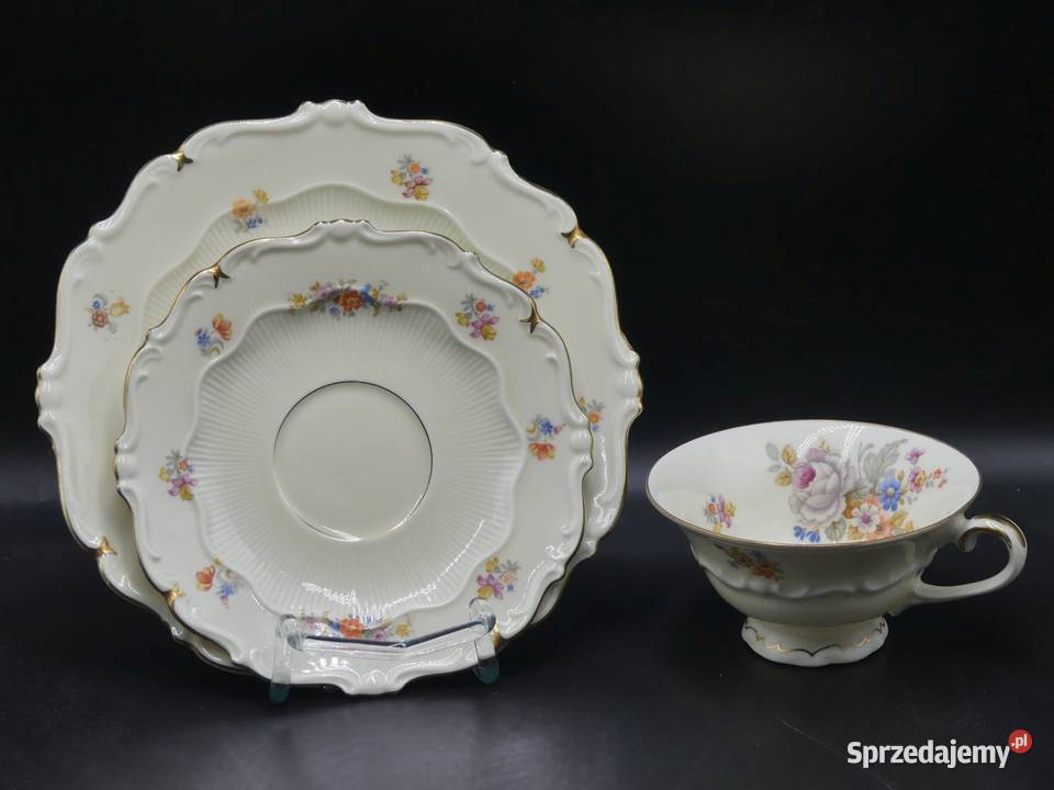 Komplet śniadaniowy Sorau Żary Biała róża 1928 Poznań
