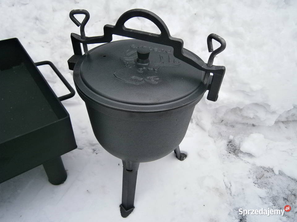 ZESTAW palenisko ogrodowekociołek żeliwny 8L Siedlce