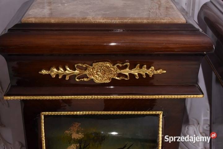 Dwa Postumenty Intarsjowane z Malunkami Kolumny Kraków sprzedam