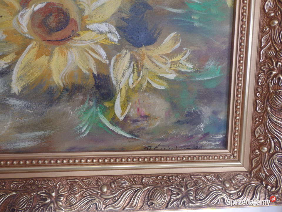Obraz olejny UŚMIECH SŁONECZNIKA małopolskie Rabka-Zdrój