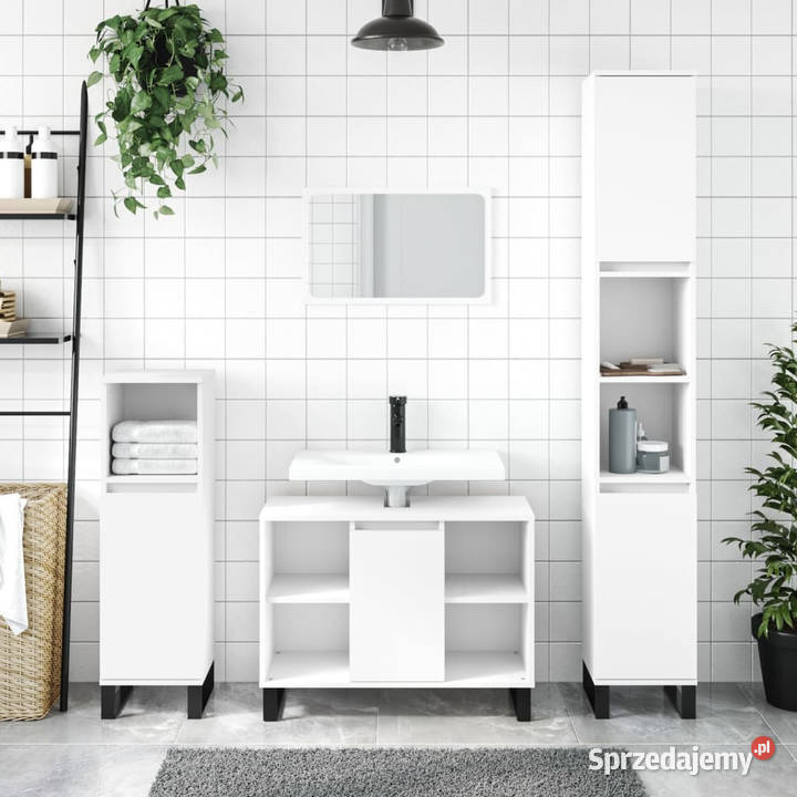 Szafka łazienkowa biała 80x33x60 materiał mazowieckie Warszawa