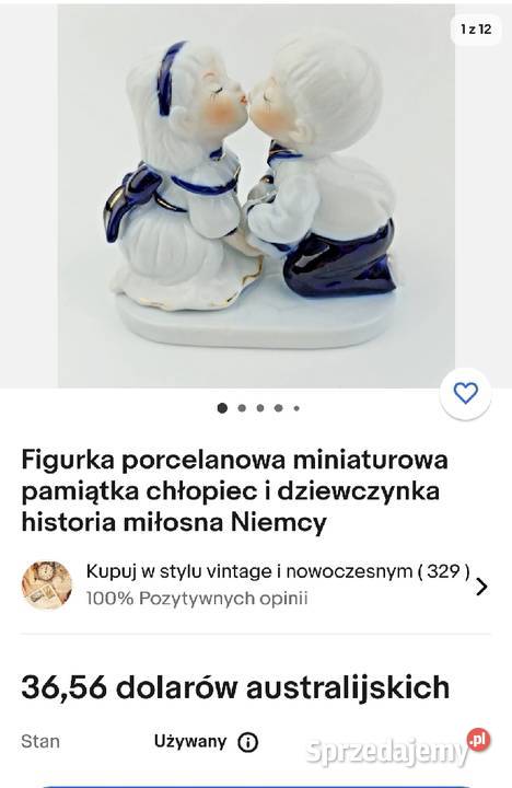 Figurka porcelanowa chłopiec i dziewczynka Pabianice