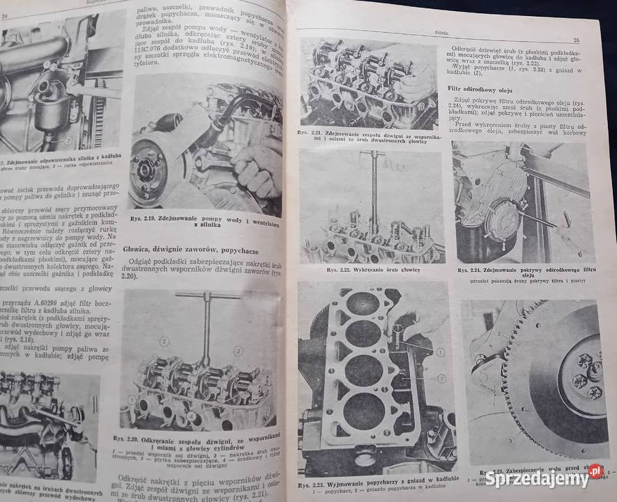 Naprawa samochodów Polski Fiat 125p WKŁ 1970 r Antykwariat Koźminek