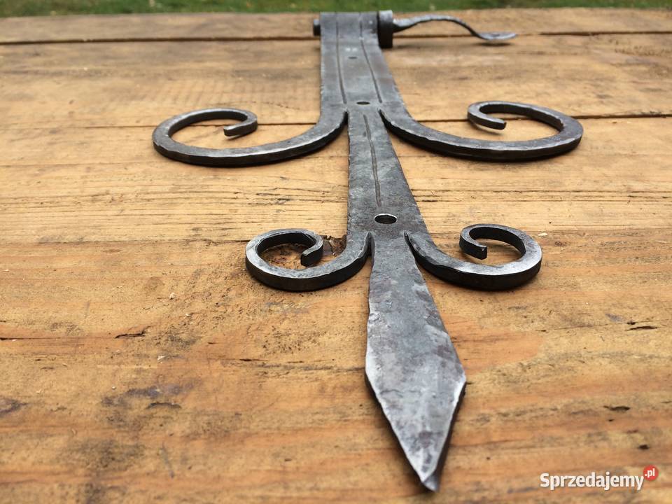 Stary zawias kuty wz XVI rustykalny kowalstwo