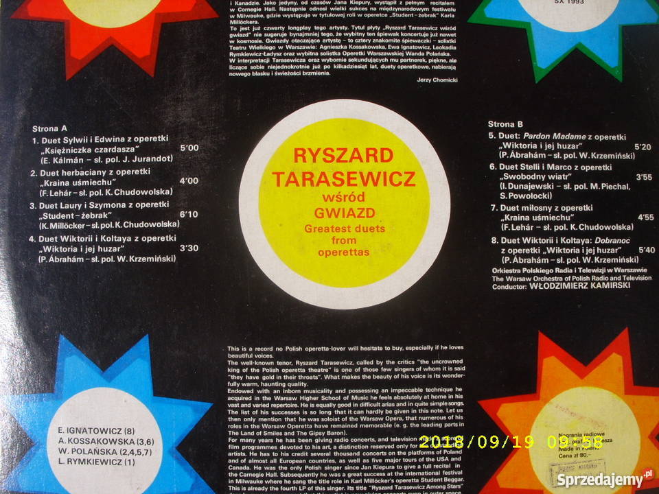 RYSZARD TARASEWICZ WSROD GWIAZD LP winyk