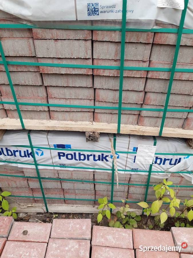 Kostka brukowa gr 6 Prostokąt czerwona Polbruk Łęczna