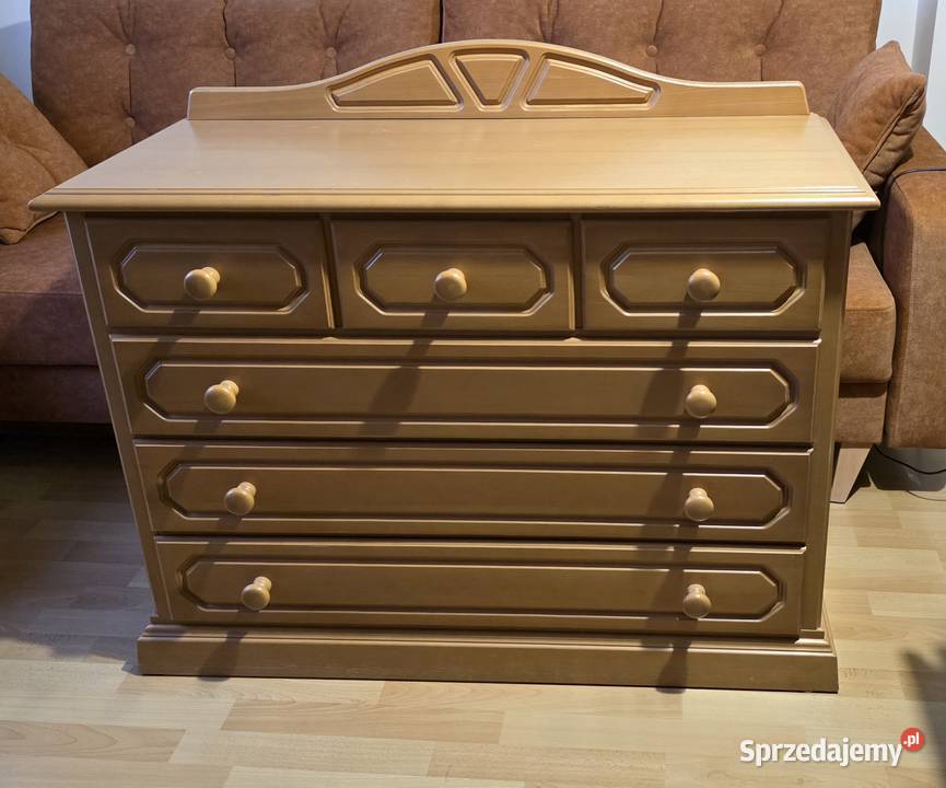 Komoda z 6 szufladami okleina z drewna 107cm Komody dolnośląskie Wrocław