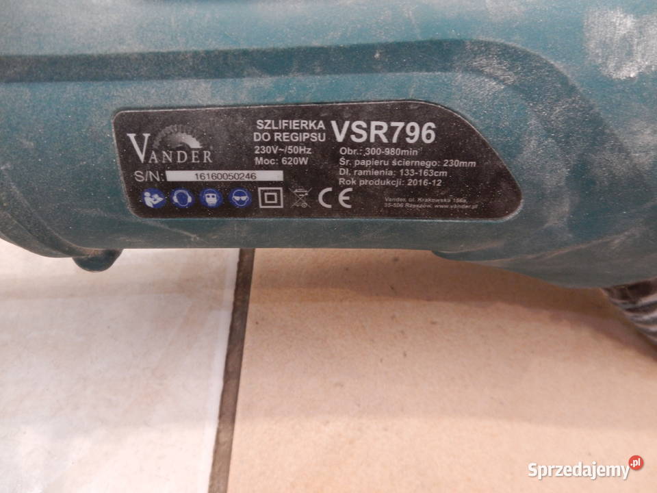 Szlifierka Do Gipsu Vander VSR796 sprzedam
